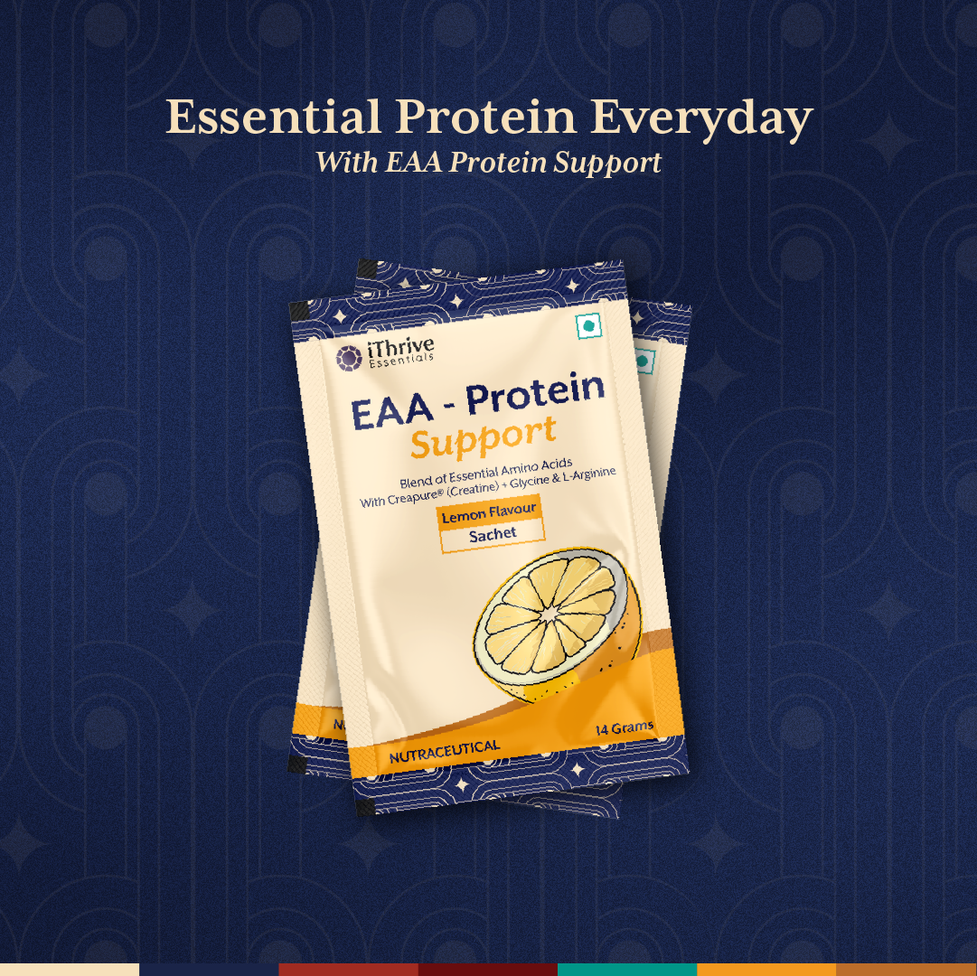 EAA Protein Support – Lemon Flavor | Build Muscle, Boost Energy & Recovery | 30 Sachets
