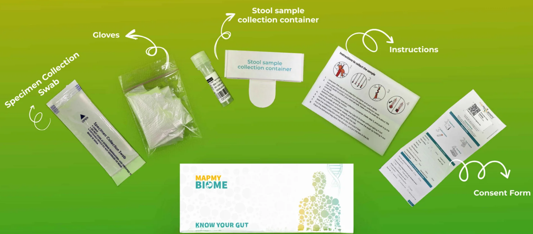 Mapmybiome - At-Home Comprehensive Gut Microbiome Test (Metagenomic Shotgun Sequencing)