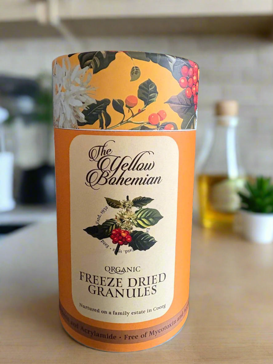 The Yellow Bohemian Freeze Dried Organic Instant Coffee Granules - 150 gm