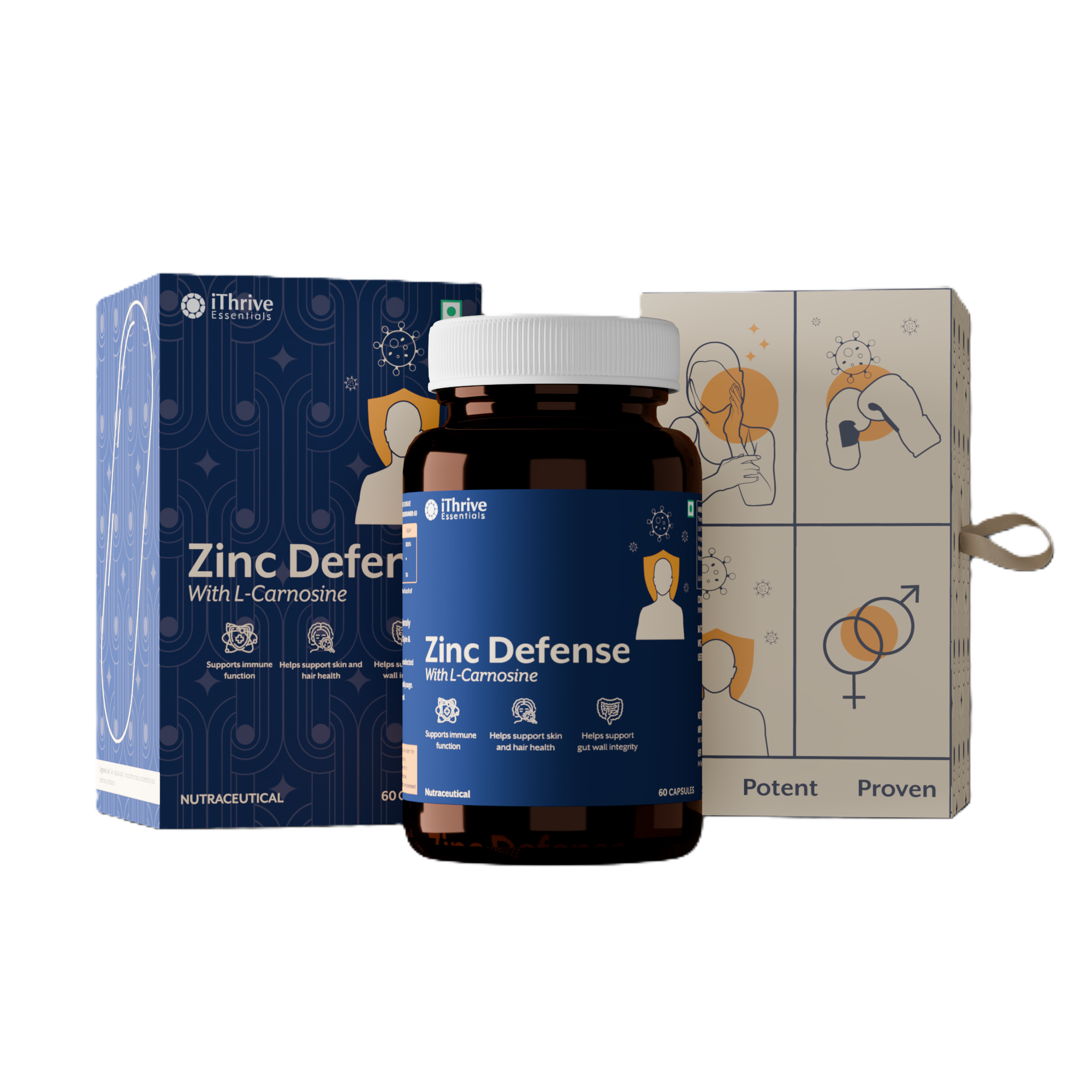 Zinc Defense with Copper and L-carnosine - 60 Capsules
