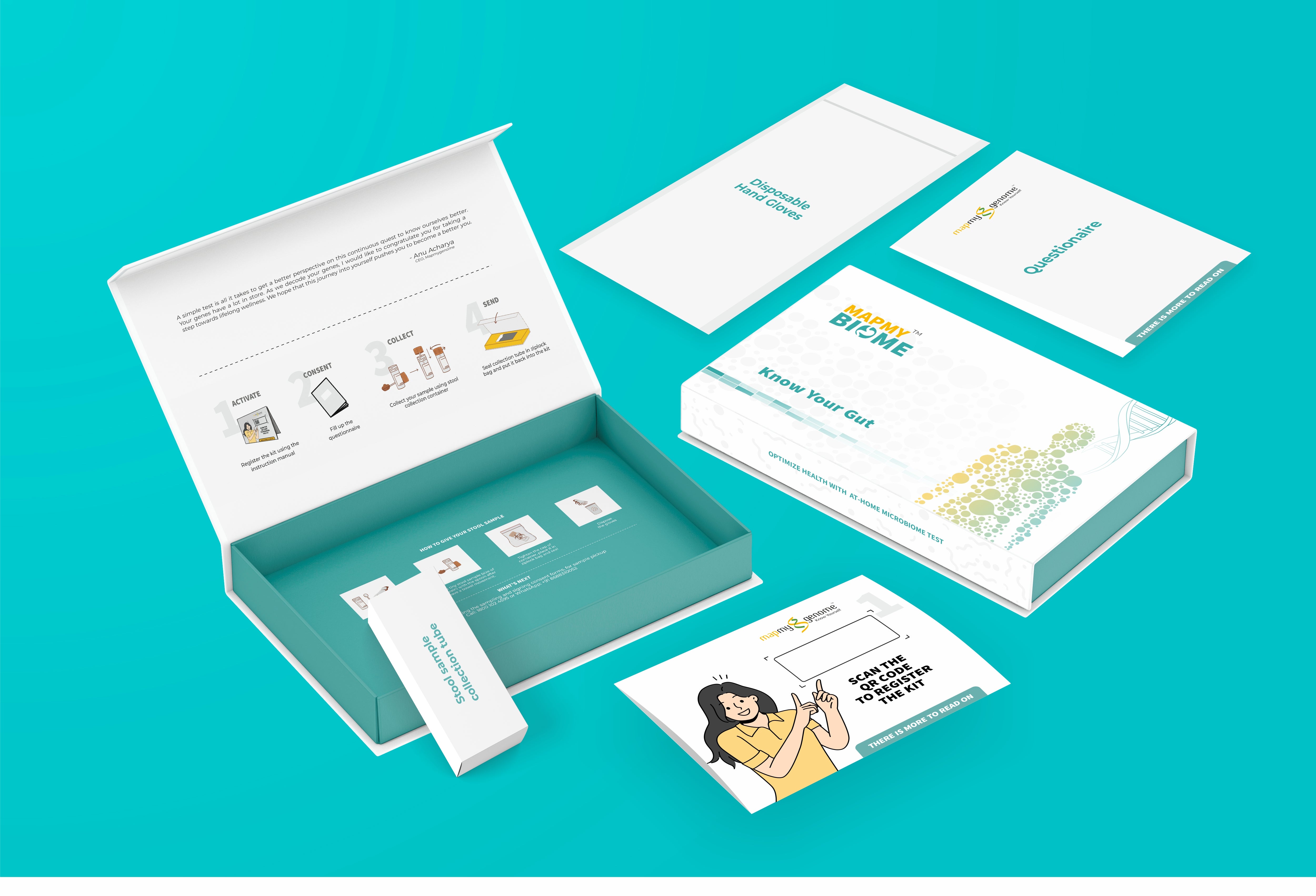 Mapmybiome - At-Home Comprehensive Gut Microbiome Test (Metagenomic Shotgun Sequencing)