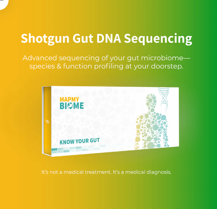 Mapmybiome - At-Home Comprehensive Gut Microbiome Test (Metagenomic Shotgun Sequencing)